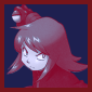 A small dark blue square with a red border that has an image of the character Silver from the Pokemon Adventures manga in it with a red tint. Clicking on the image takes you to a Fandragon of the character.